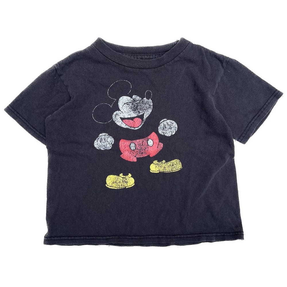 MICKEY MOUSE DISNEY Graphic Tee in Vintage Black Size 4